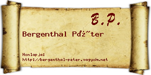 Bergenthal Péter névjegykártya